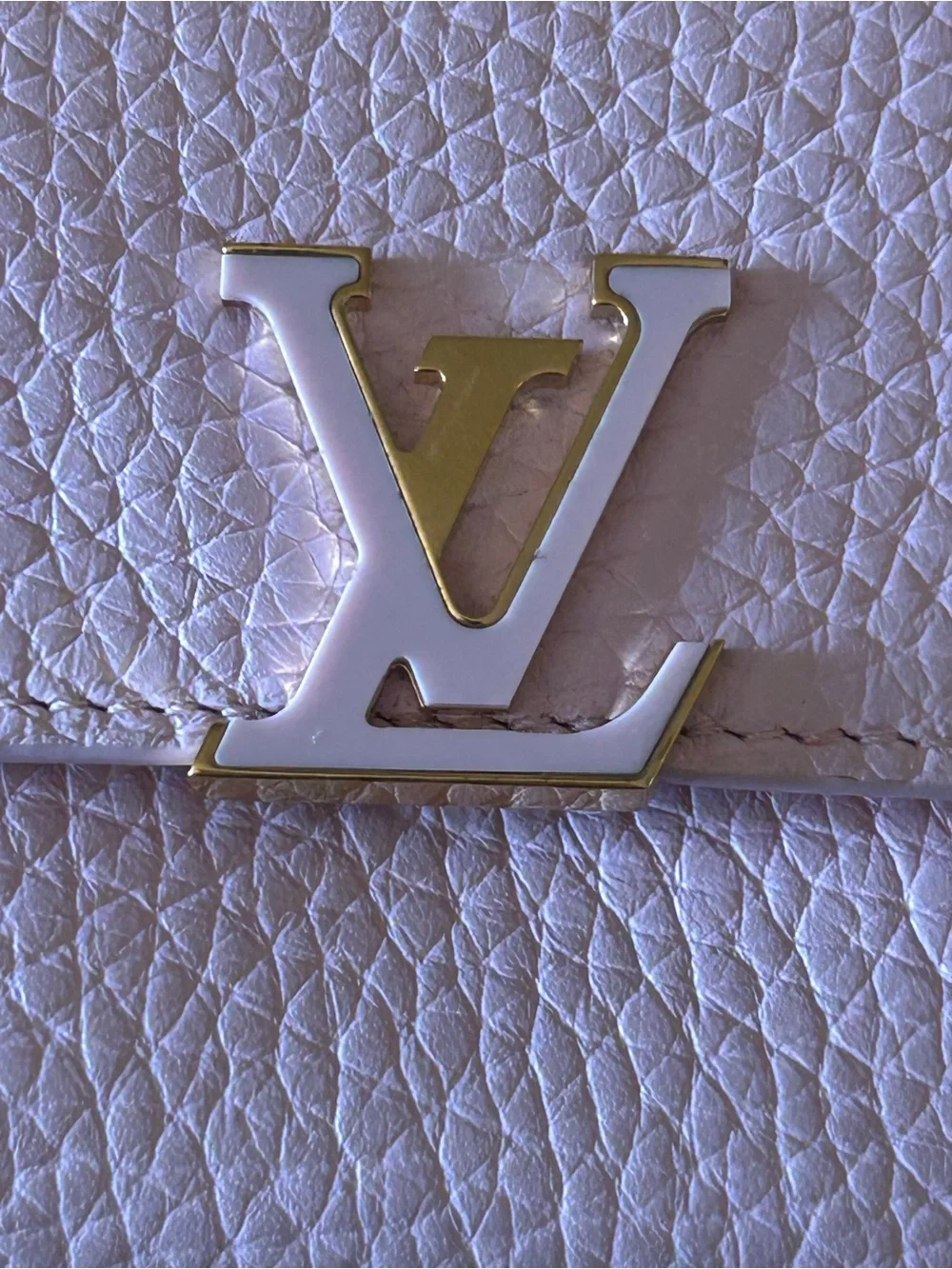 Louis Vuitton Capucines Limited Edition pink and red leather trifold wallet